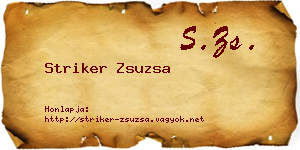 Striker Zsuzsa névjegykártya